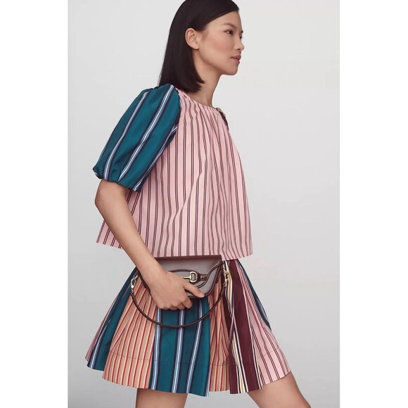 NWT Size L - Maeve Taffeta Bow Swing Blouse - Picture 2 of 16